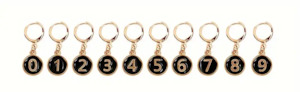 Stitch Row Markers - 0 to 9 - Black