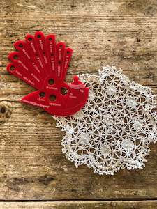 Burnt Hill Yarn Company - Piwakawaka Fantail Needle Gauge - Red