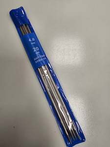 Double Pointed Needles - 4.0mm - 7.9" (20cm) Metal