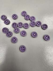Buttons: Buttons - Wooden 10mm x 20 - Purple