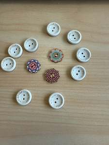 Buttons: Button Pack - Wooden Mix 1