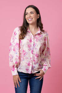 Sale: Roselee Embroidered Shirt - Cream