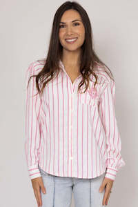 Emma Pink/White Stripe Shirt
