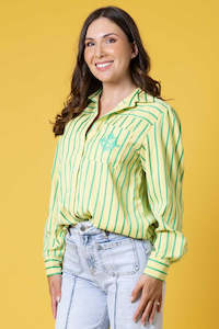 Augustine: Emma Green/Lemon Stripe Shirt