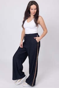 Honey Denim By Augustine: Nate Dark Denim Pant - Caramel Ric Rac