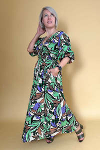 Zeenat Midi Dress Palm