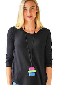 Archer House: Resin Block Disc Pendant - Necklace