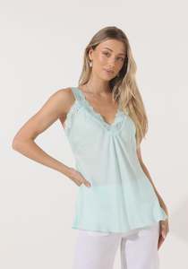 Satin Camisole with Lace Detail