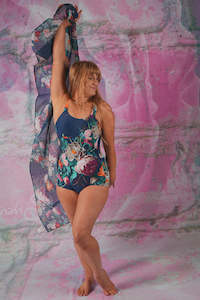 Swimwear: AS - Swim Scarf Wrap - Wild Flowers