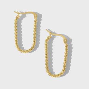 Fabuleux Vous 1: Steel Me - Twisted Sister Hoop Earring - YG