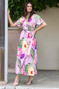 Augustine: Jasper Wrap Dress - Pink Floral