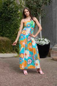 Charlo By Augustine: Poppy Maxi Dress - Teal Floral