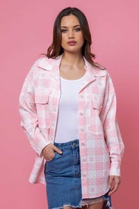 Elle Embroidered Shirt - Check Print