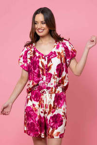 Paloma Short - Pink Floral