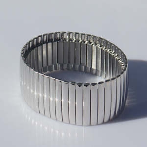 Steel Me Silver Stretchy Bracelet