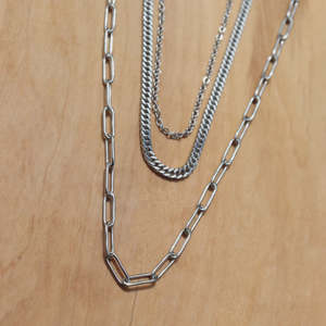 Jewellery: Steel Me - Multi Chain Necklace - Silver