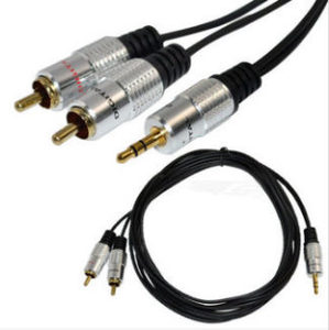 Products: Plug AV RCA Audio Adapter Cable for Phone, diskman, Ipod or MP3 to Stereo system