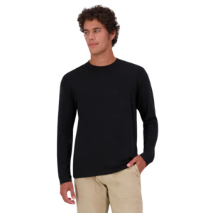 Mons Royale Mens Icon Relaxed Long Sleeve - Black