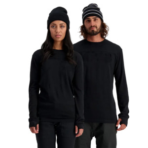 Mons Royale Unisex Yotei Merino Long Sleeve - Black