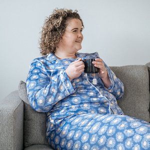 All Sleepwear: Aroha Long PJ Set | Blue Daisy