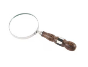 For Her: Magnifying Glass - Wood Blk/Wh