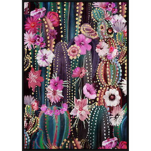 Art: Framed Canvas Art-CACTUS