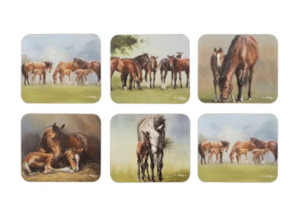 Placemats Table Runners: ASHDENE Mare & Foal Coasters