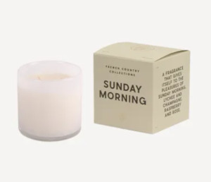 Candle Holders Lanterns Candles: French Country - Sunday Morning Glass Candle