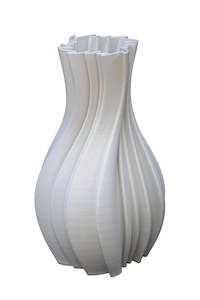 Vases Planters: Louella 3D Printed Vase - White