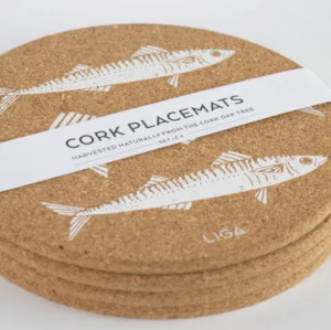 Sale: LIGA Cork Placemats - Mackeral