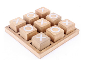 Natural Wooden Tic Tac Toe