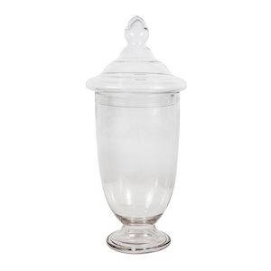 Vases Planters: Glass Urn with Lid Tall