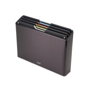 Chopping Boards: Joseph Joseph Folio Steel 4-piece chopping board set – Carbon Black