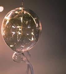 Lights Lighting: STELLAR Hanging Glass Light Clear Tinted Balloon