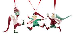 Christmas Tree Hangers: North Pole Tree Hangers - Elves