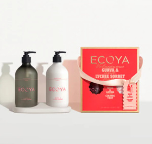 Ecoya: ECOYA Guava & Lychee Sorbet Bathroom Gift Set