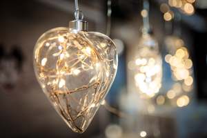 Lights Lighting: STELLAR Hanging Glass Light Winter Heart