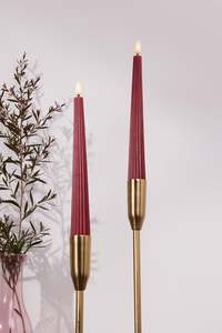 Let's Get Lit - Linea LED Taper Candle Cherry