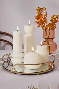 Let's Get Lit - Linea LED Sculptural Cylinder Candle Soy