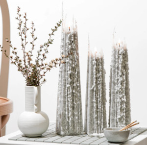 Candle Holders Lanterns Candles: BLACK IRIS - Icicle Candle