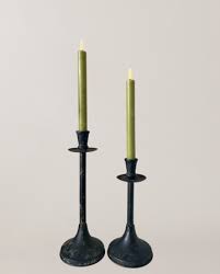 Candle Holders Lanterns Candles: STELLAR HAUS Black Metal Candlestick