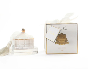 New: Cote Noir - White Art Deco Candle/Jasmine Flower Tea