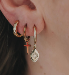 Cross Hoops - KATY B