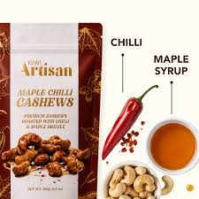 Speciality Foods: Kiwi Artisan Maple Chilli Cashews 100gm