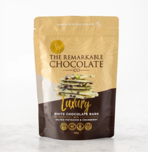 Speciality Foods: Remarkable Chocolate Bark - Salted Pistachio & Cranberry