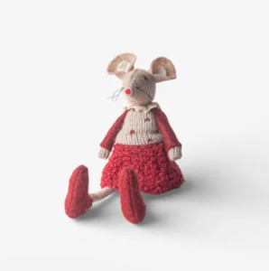 Christmas: Red Edna Mouse Sitting