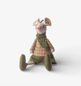 Christmas: Green Billy Mouse Sitting