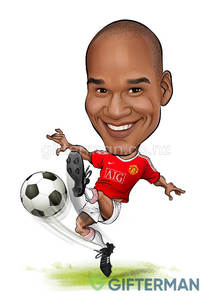 Products: Football Kick Caricature