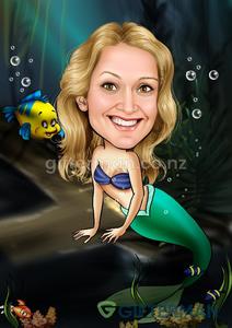 Products: Ariel Little Mermaid Caricature