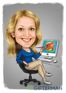 Designer Girl Caricature